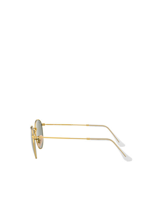 Ray Ban Round Metal Γυαλιά Ηλίου με Χρυσό Μεταλλικό Σκελετό και Πράσινο Polarized Φακό RB3447 001/58