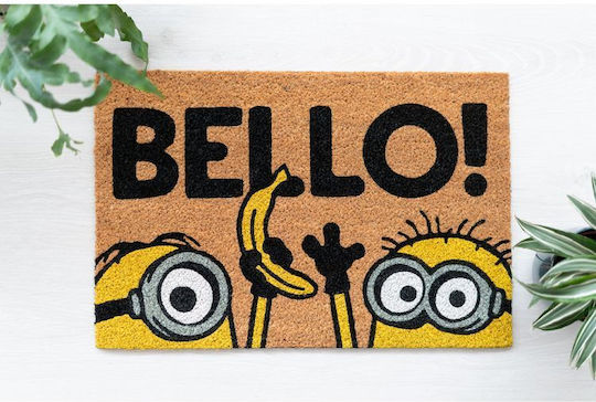 Grupo Erik Entrance Mat made of Coir with Anti-slip Backing Minions Brown 40x60cm