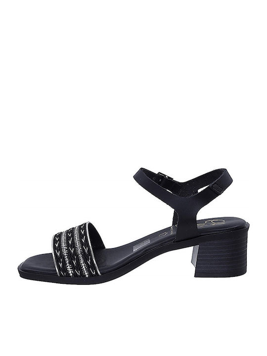 Din piele Sandale Negre