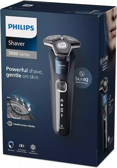 Philips Series 5000 S5885/25 Περιστρεφόμενη Ξυριστική Μηχανή Προσώπου Επαναφορτιζόμενη