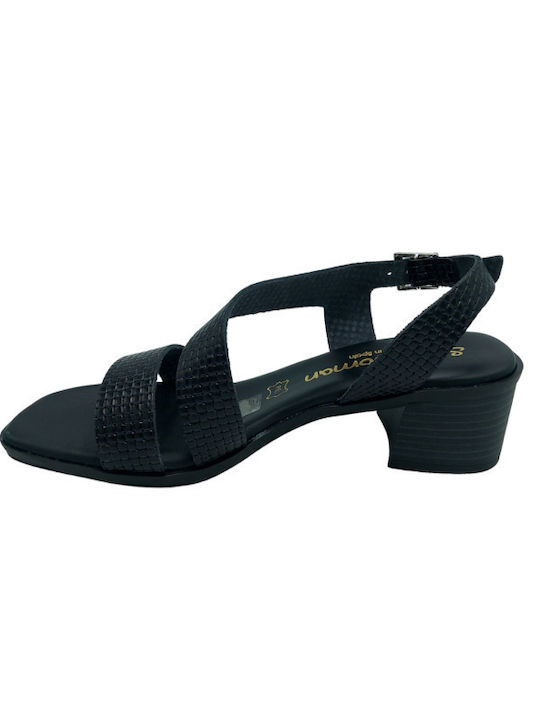 Din piele Sandale Negre
