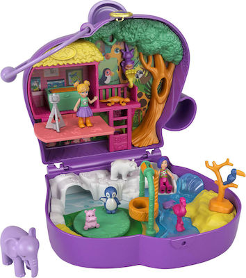 Mattel Миниатюрна Играчка Polly Pocket Elephant Adventure Compact Polly Pocket за 4+ Години (Различни дизайни) 1 бр GTN22