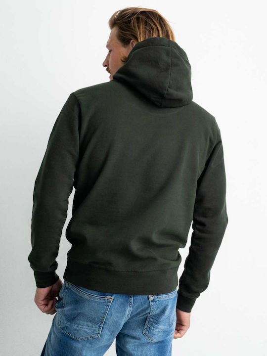 Petrol Industries Herren Sweatshirt mit Kapuze und Taschen Green Way