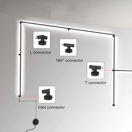 Home Lighting SM-IN-LM-C Στήριγμα Τοποθέτησης για Φωτιστικά Μαύρο 77-9081