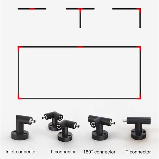 Home Lighting SM-IN-LM-C Στήριγμα Τοποθέτησης για Φωτιστικά Μαύρο 77-9081