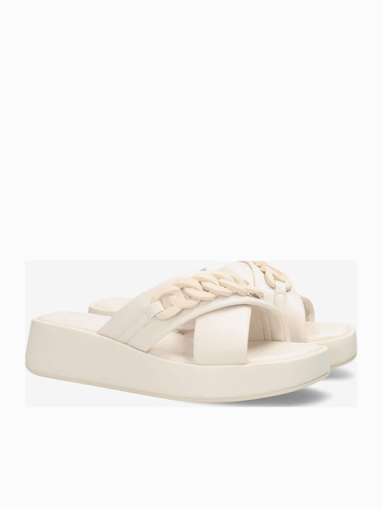 Lexi Γυναικεία Σανδάλια Flatforms Λευκά