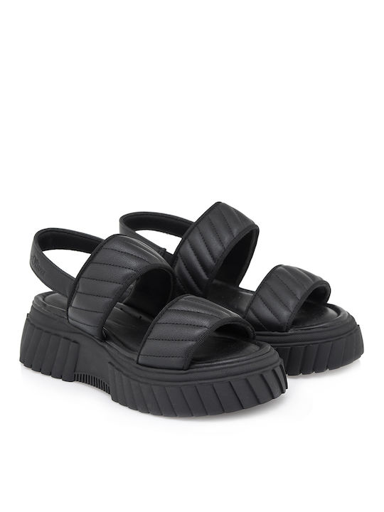 S.Oliver Women's Flat Sandals Flatforms in Black Color