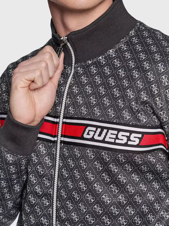 Guess Herren Sweatshirt Jacke Schwarz