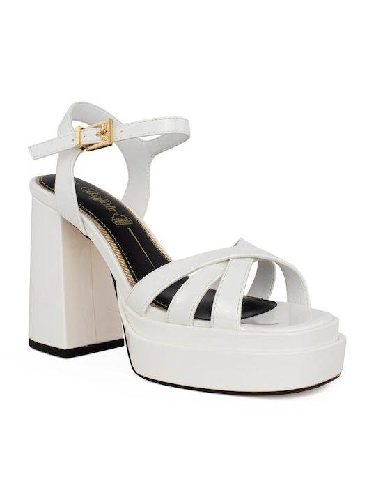 Buffalo Platform Women's Sandals White