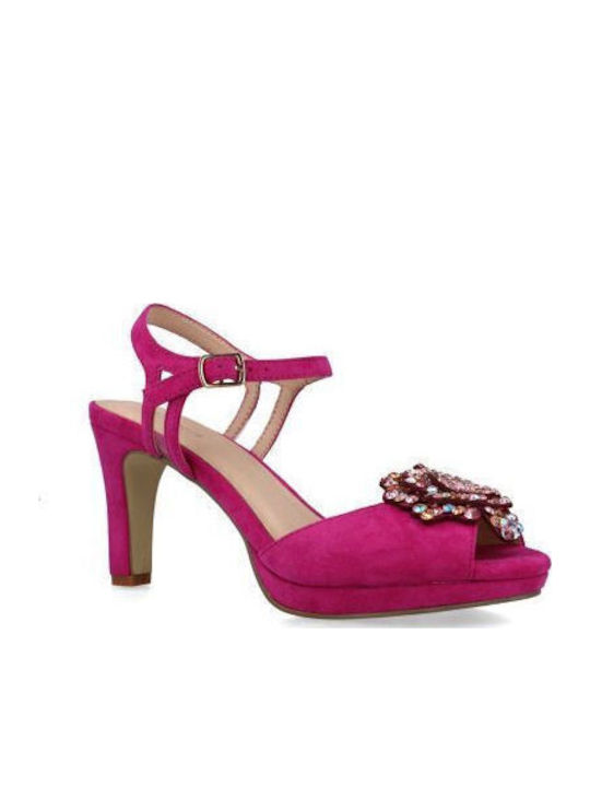 Suede Sandals Fuchsia