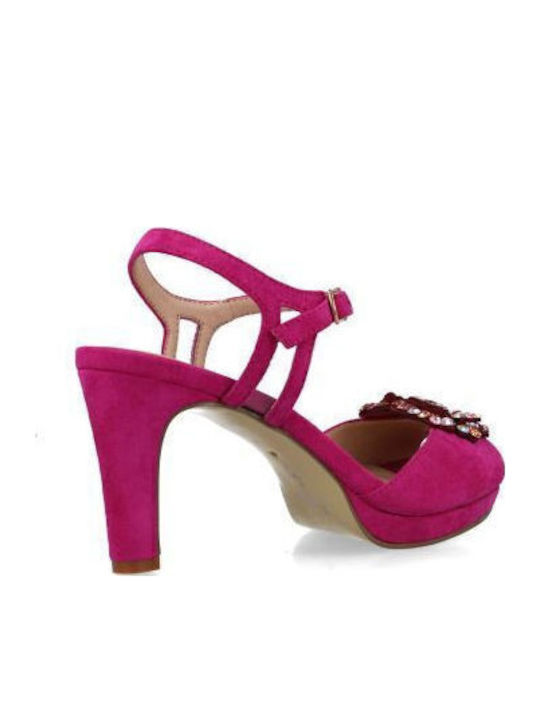 Suede Sandals Fuchsia