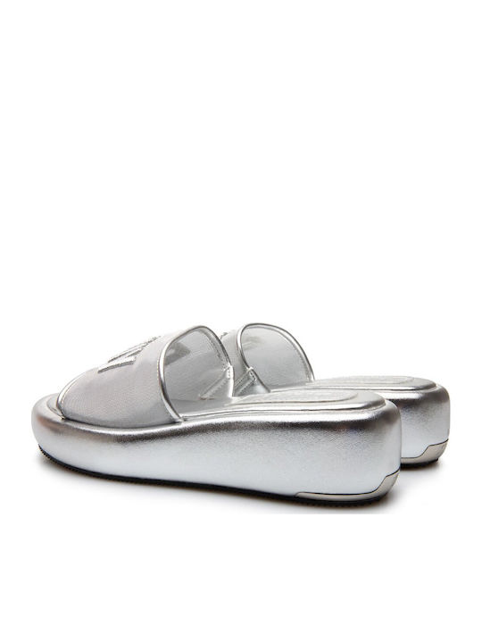 K1321021 Women's Flat Sandals Flatforms in Silver Color