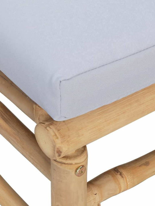 Canapea cu două locuri Exterior Bambus cu Perne 138x69x65cm