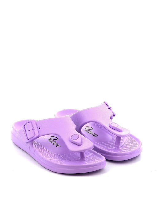 Women's Flip Flops in Purple Style