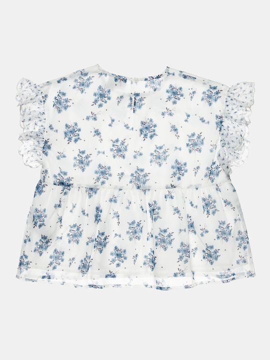 Alouette Kids Blouse Short Sleeve White