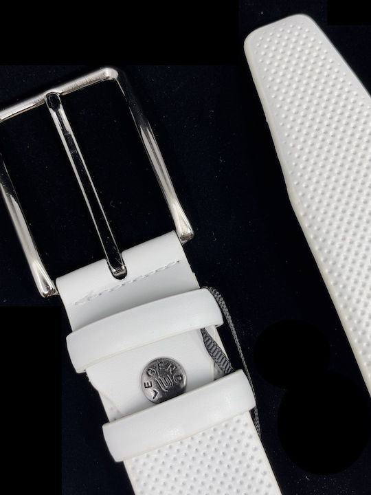 Men's Belt Leather White