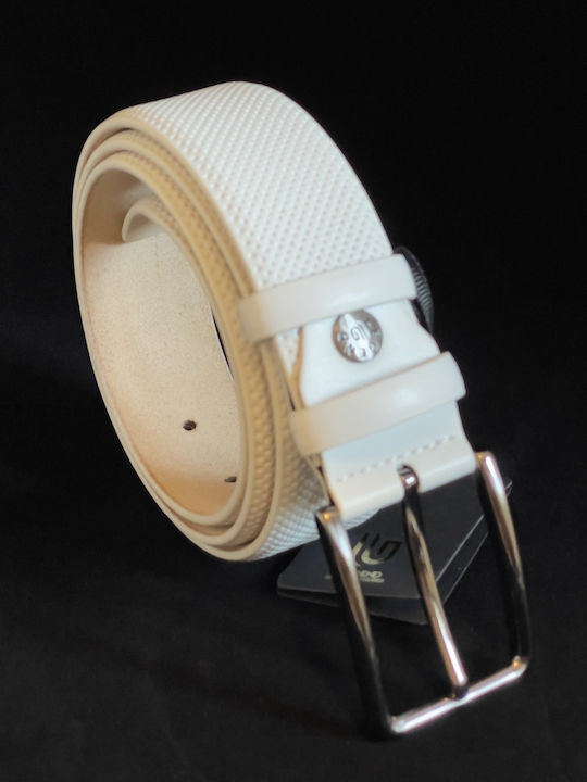 Men's Belt Leather White