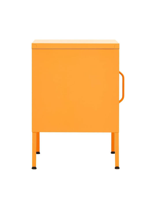 Noptiere Metalice Muștar 2buc 35x35x51cm