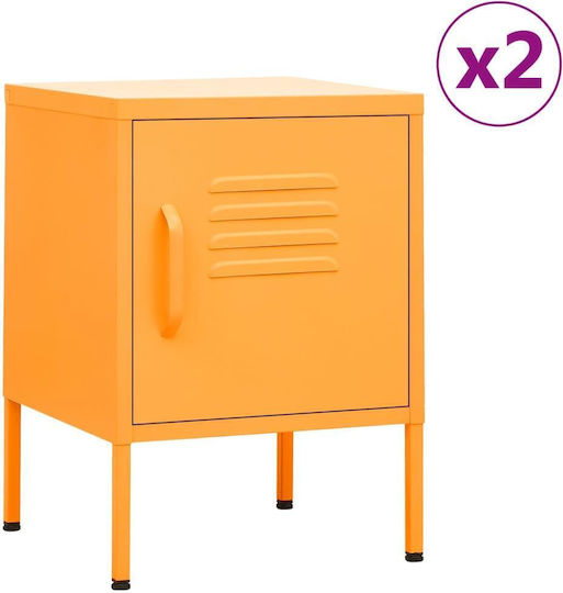Κομοδίνα Μεταλλικά 2τμχ 35x35x51cm Κομοδίνα Μεταλλικά 2τμχ 35x35x51cm