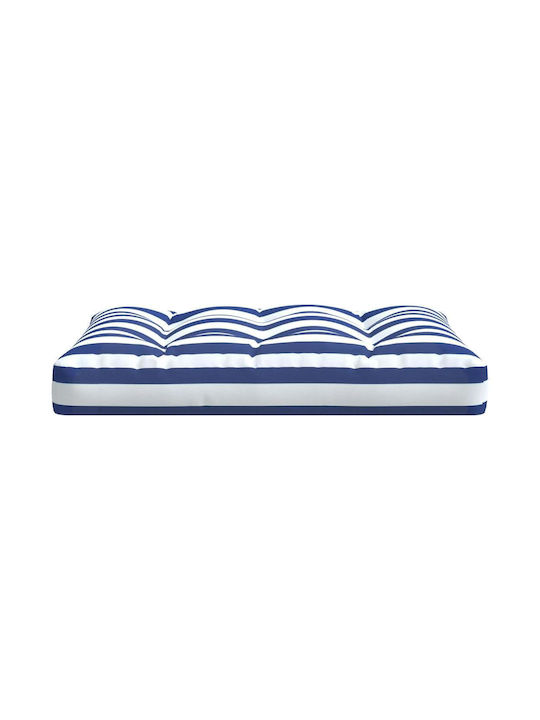 vidaXL Palette Sofa Cushion with Backrest Bamboo Blue 2 Pieces 120x80cm