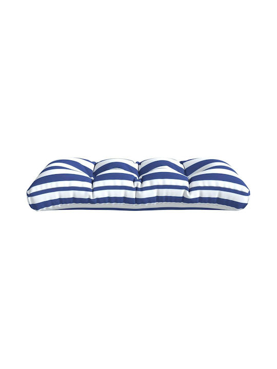 vidaXL Bamboo Blue Pallet Sofa Cushion 120x40cm