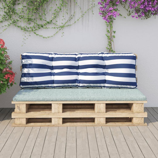 vidaXL Bamboo Blue Pallet Sofa Cushion 120x40cm