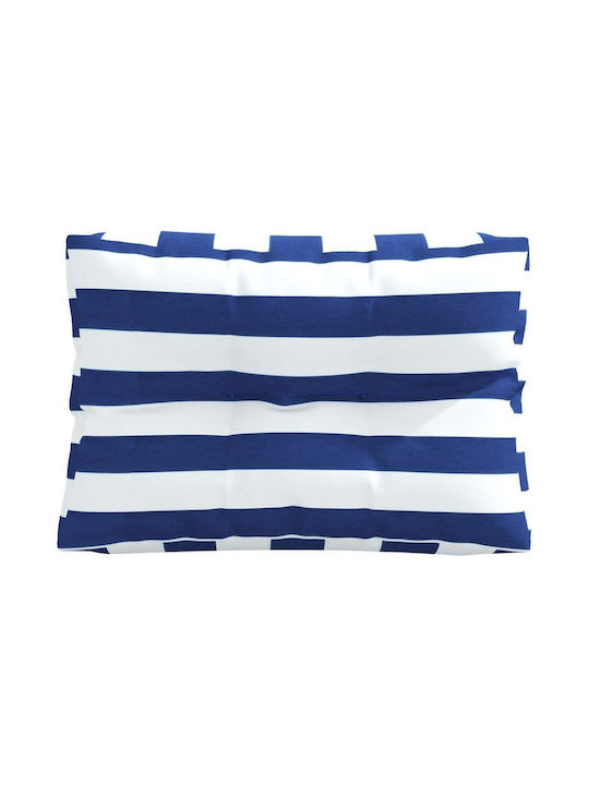 vidaXL Garden Chair Cushion with Bamboo Backrest Blue 2 Pieces 50x50cm