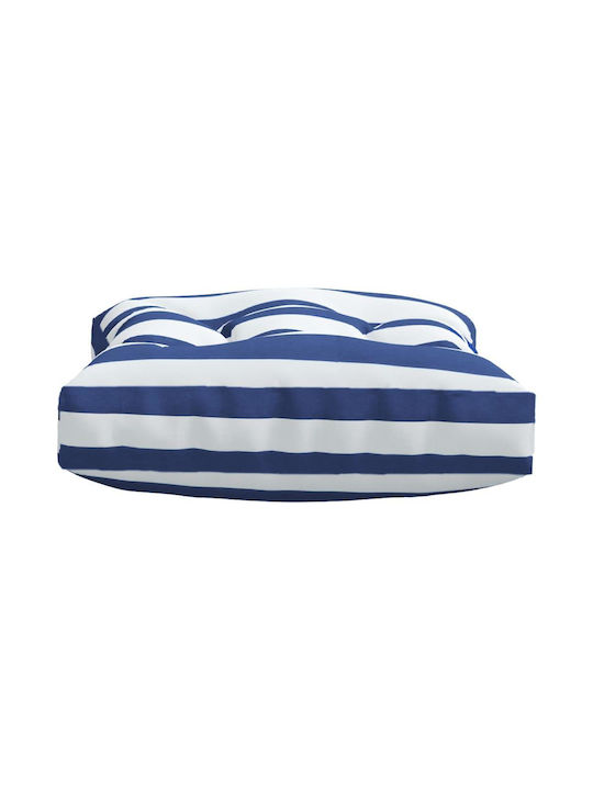 vidaXL Garden Chair Cushion with Bamboo Backrest Blue 2 Pieces 50x50cm