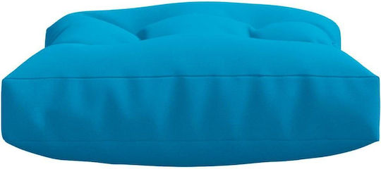 vidaXL Garden Chair Cushion with Bamboo Backrest Light Blue 2 Pieces 70x70cm