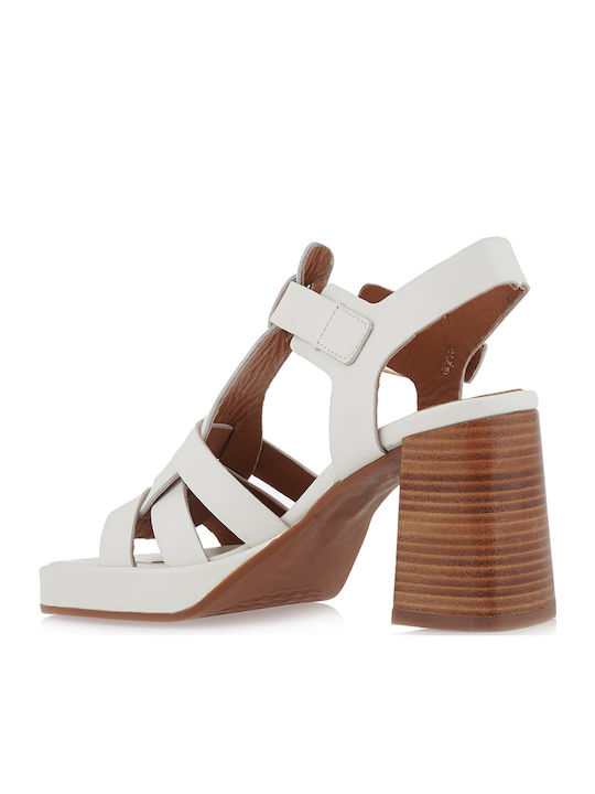 Leder Sandalen Weiß
