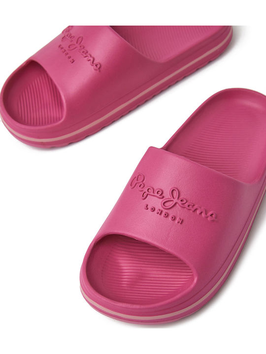 Beash Slide Frauen Flip Flops in Fuchsie Farbe