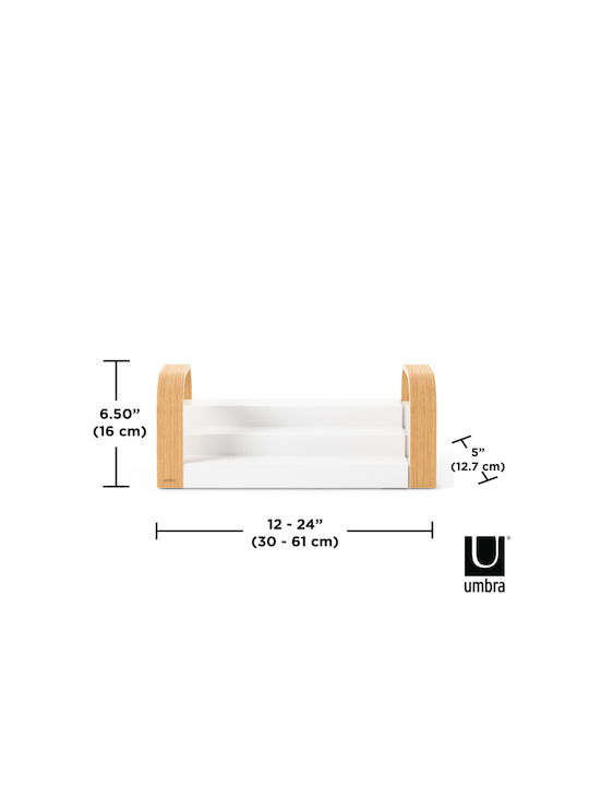 Umbra Tabletop Bellwood Plastic Stand 31x16x12cm White