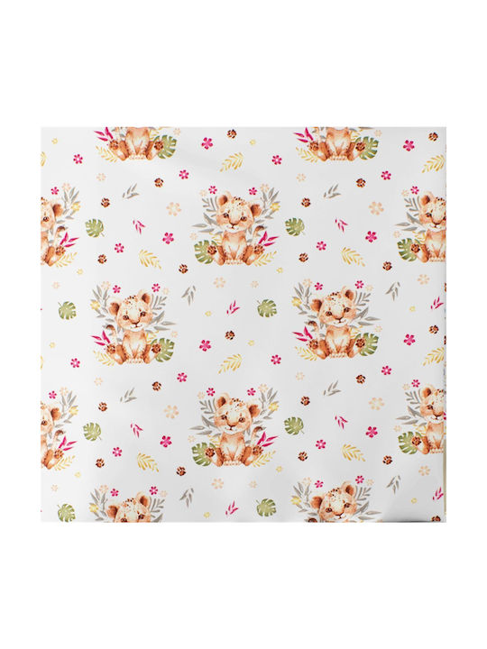 Dimcol Lion Cub Baby Sheet Crib Cotton 530 80x110cm