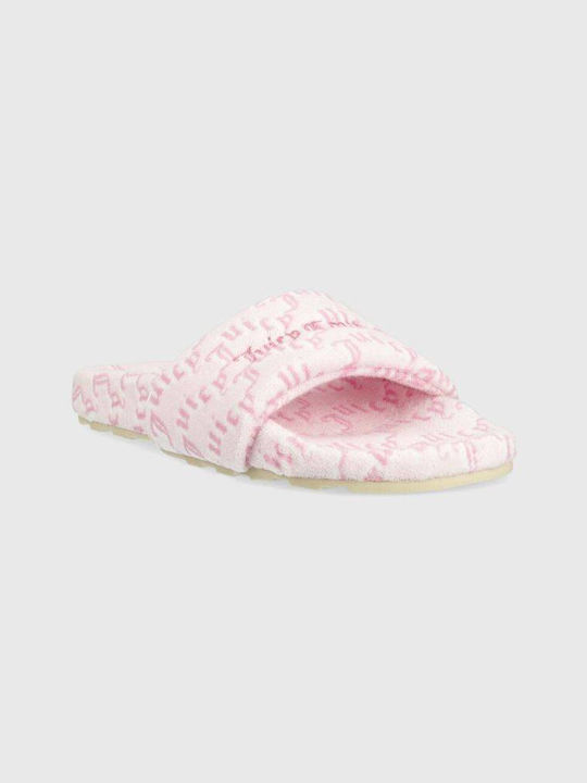 Juicy Couture Traci Monogram Women's Flat Sandals in Pink Color