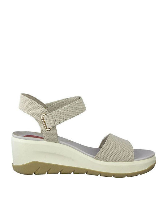 Anatomic Women's Fabric Platform Shoes Beige 8-28761-20 400