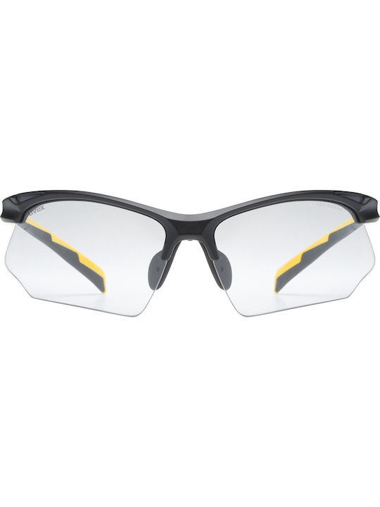 Uvex Sportstyle 802 V Sonnenbrillen mit Gelb Rahmen und Silber Spiegel Linse 5308722601