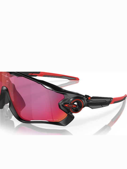 Oakley Jawbreaker Men's Sunglasses with Black Plastic Frame and Purple Mirror Lens OO9290-20