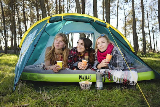 Bestway Camping Tent Tunnel Blue with Double Cloth 3 Seasons for 3 People 350x240x130cm