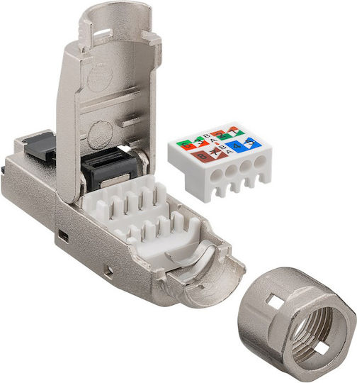 Goobay Щепсел RJ-45 мъжки STP без инструменти Сребрист (61130)