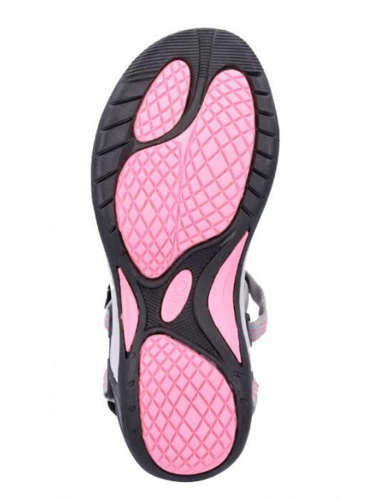 Hamal Ice Women's Flat Sandals Sporty in Gray Color