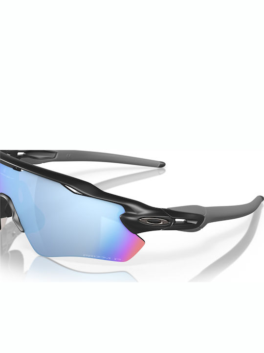Oakley Radar Ev Path Ανδρικά Γυαλιά Ηλίου με Μαύρο Κοκκάλινο Σκελετό και Μπλε Polarized Καθρέφτη Φακό OO9208-55