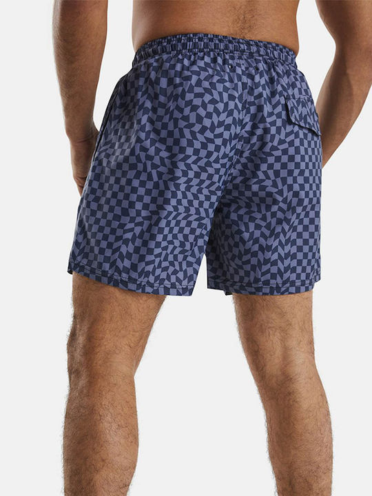 Oslo 5'' Men's Swimwear Shorts Navy Blue with Patterns