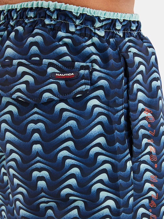 Men's Swimwear Shorts Navy Blue with Patterns