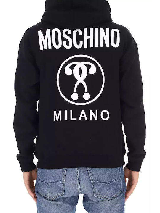 Moschino Ανδρικό Φούτερ με Κουκούλα Μαύρο