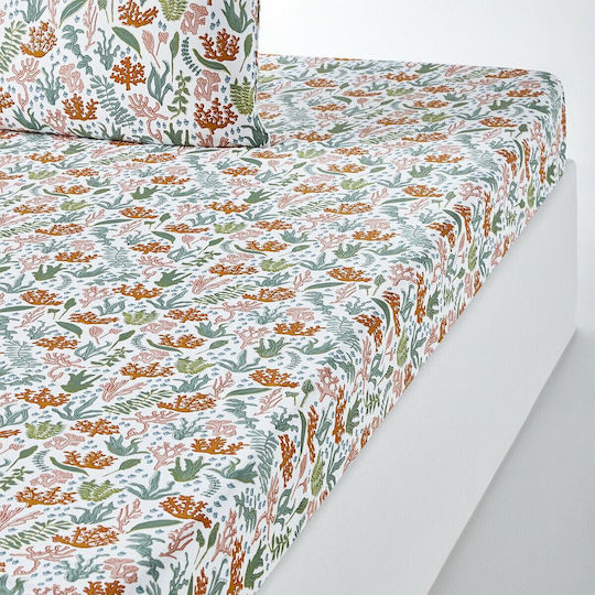 La Redoute Interieurs Μονό με Λάστιχο Λευκό 140x190cm