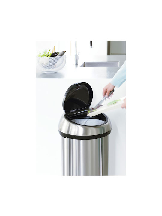 Brabantia Touch Bin Coș de Gunoi Metal Platinum 60lt 1buc