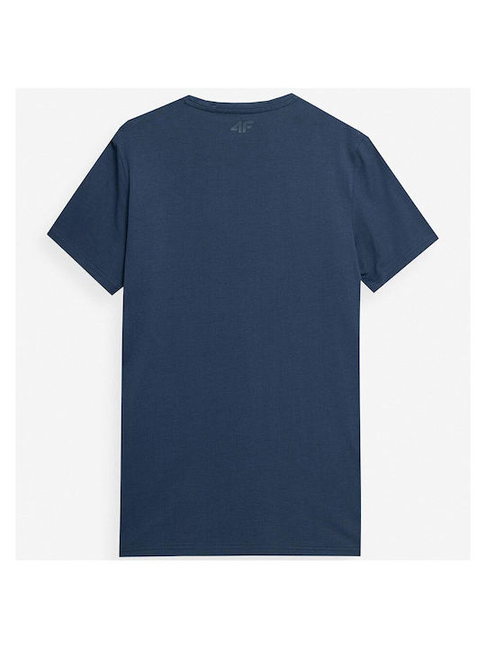 4F Herren T-Shirt Kurzarm Blau