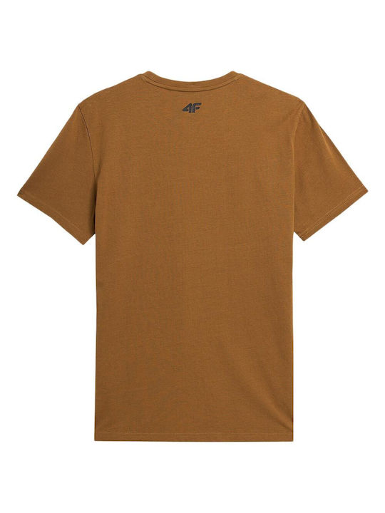 4F Men's Short Sleeve T-shirt Brown