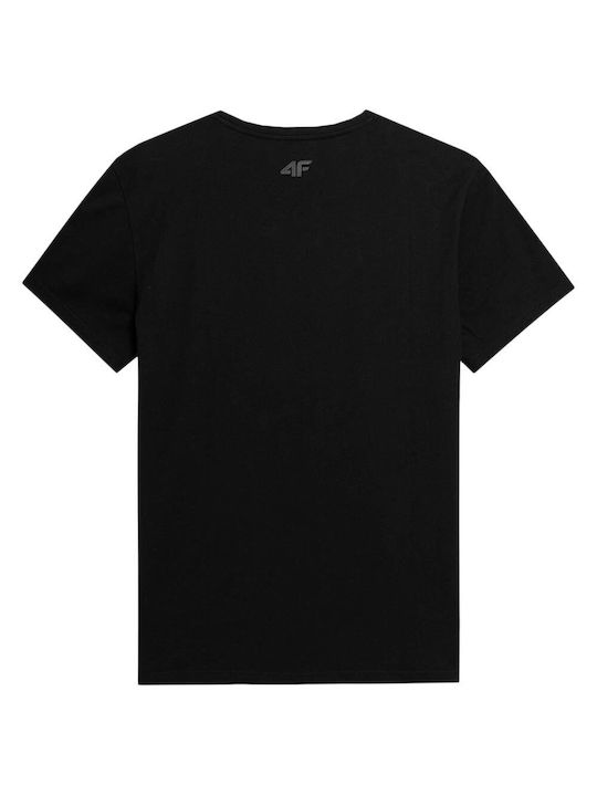 4F Herren T-Shirt Kurzarm Schwarz