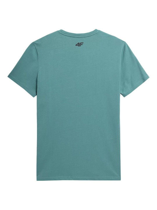 4F Men's Short Sleeve T-shirt Turquoise